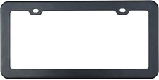 Matt Black 201 Stainless Steel License Plate Frame Color Matt Black
