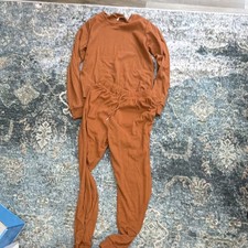 Brown Knit Polyester 2-Piece Women's Outfit Set: Sweatshirt  Pants, Size M