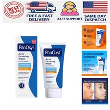Benzoyl Peroxide Acne Foam Wash 10 - Fast-Acting Facial Body Cleanser 5.5 Oz