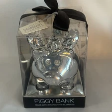 Argento SC Swarovski Elements Piggy Bank Silver NEW