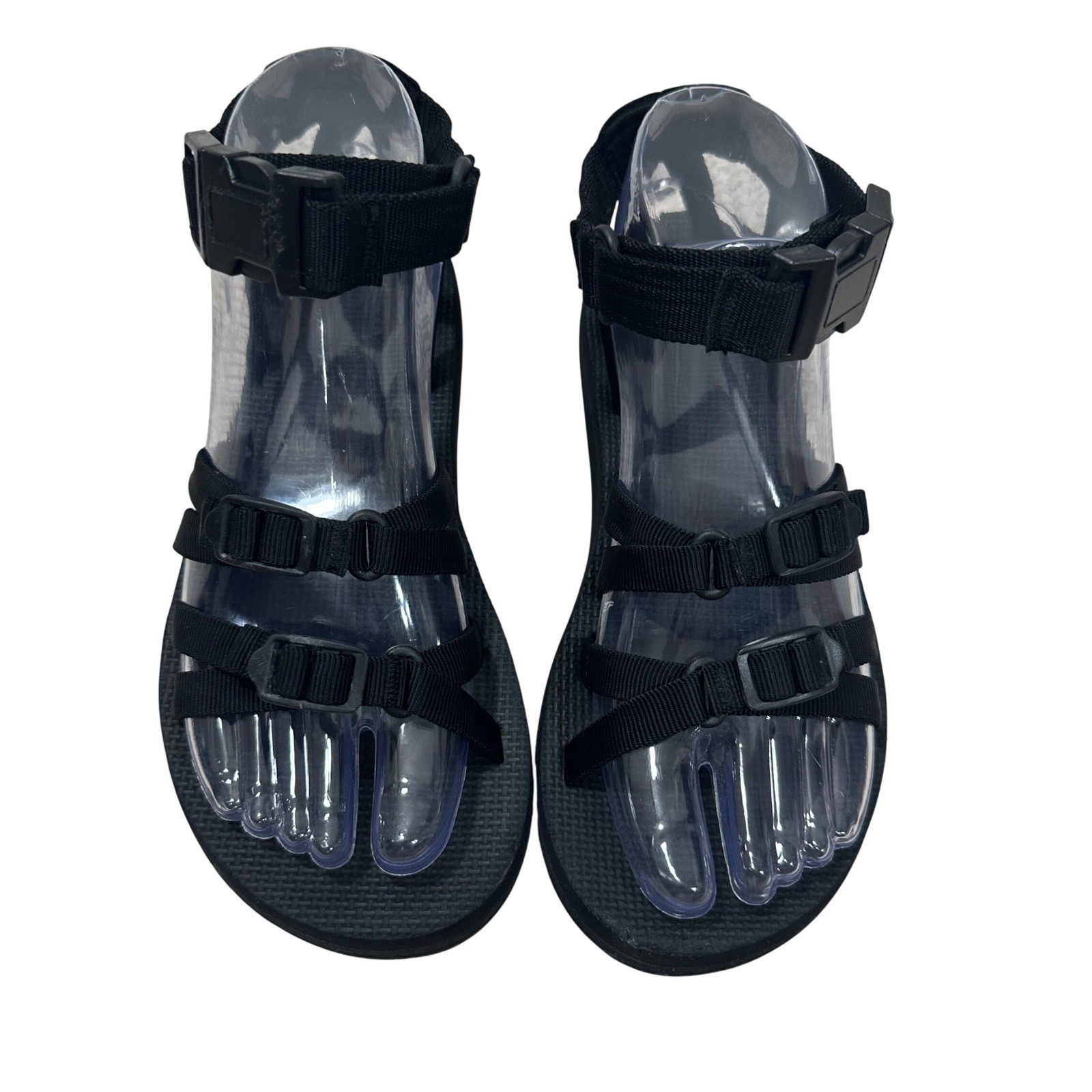 TEVA Women's Sandals Black Nylon Adventure Travel Outdoor Strappy 90's Size 6
