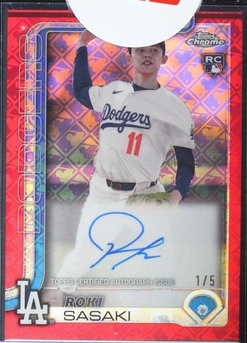 2025 Topps Chrome RC Rookie Auto Roki Sasaki Purple Refractor /250