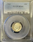 1962 Silver Roosevelt Dime 10c Coin PCGS Certified MS66 Circulated Philadelphia