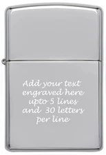 Personalized ZIPPO Classic Chrome Windproof Oil Lighter – Custom Engraved Gift