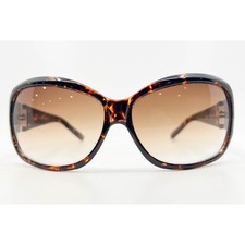 FOSSIL Women's Tortoiseshell Oversized Square Sunglasses Rhinestone Detail