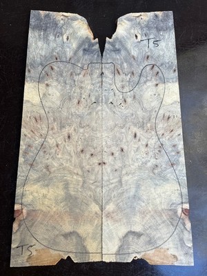 Buckeye Burl Bookmatched Gitarre Drop Top Set 560 x 355/280 x 10 mm T5