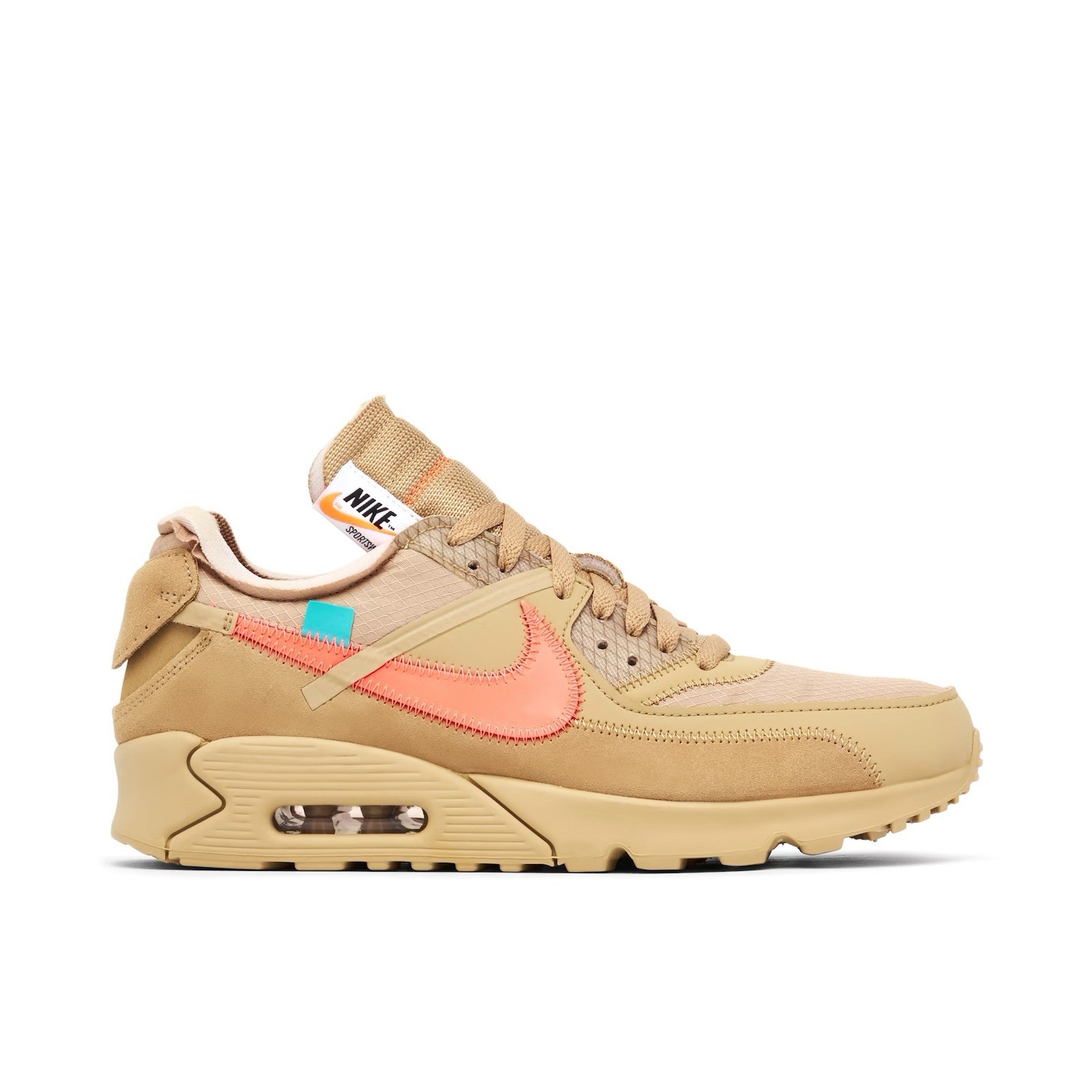OFF WHITE X NIKE Nike x OFF WHITE Air Max 90 Desert Ore UK 8 USA 9 EU 42.5 AA7293 200 ?️