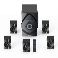 Bobtot 800W Home Theater System Wireless Rear Speakers 6.5in Subwoofer 5.1