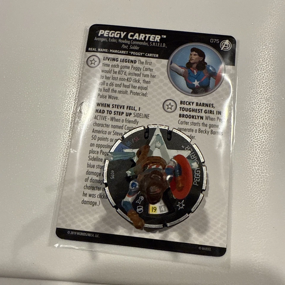PEGGY CARTER - 075 - ULTRA CHASE - Capitán América y los Vengadores Heroclix #75 Foto 3 de 4