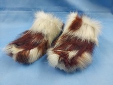 Sabot Chaussure peau Poil Fourrure Vache Bois cuir