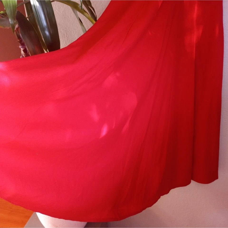 Vestido camisero vintage Georgiou hecho en Chipre seda manga abullonada años 80 cuello preppy Foto 2 de 4