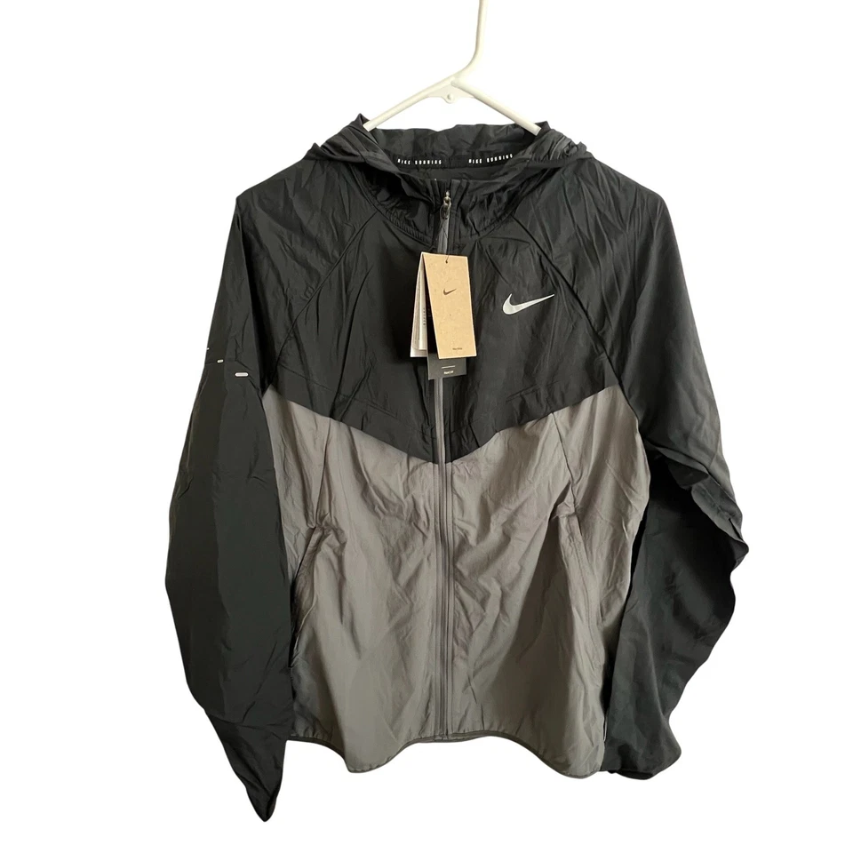 Nike Stride Repel UV Running Jacket Hooded Lightweight Windbreaker Men's Size S - Image 2 of 4