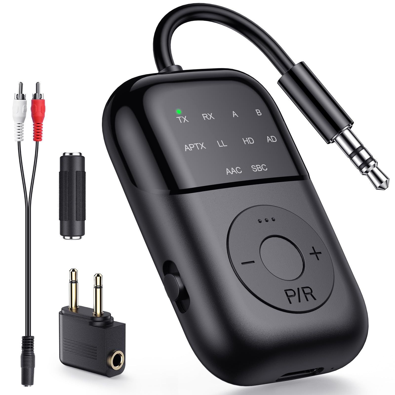 2-in-1 Bluetooth 5.4 Transmitter & Receiver for TV and Airplane