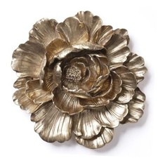 Flower Wall Decor Flower Gifts Figurine Home Arts Sculpture Polyresin Gold