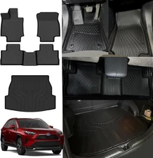 Floor Mats Liners for 2019-2025 Toyota RAV4 (No Hybrid Models) TPE All-Weather