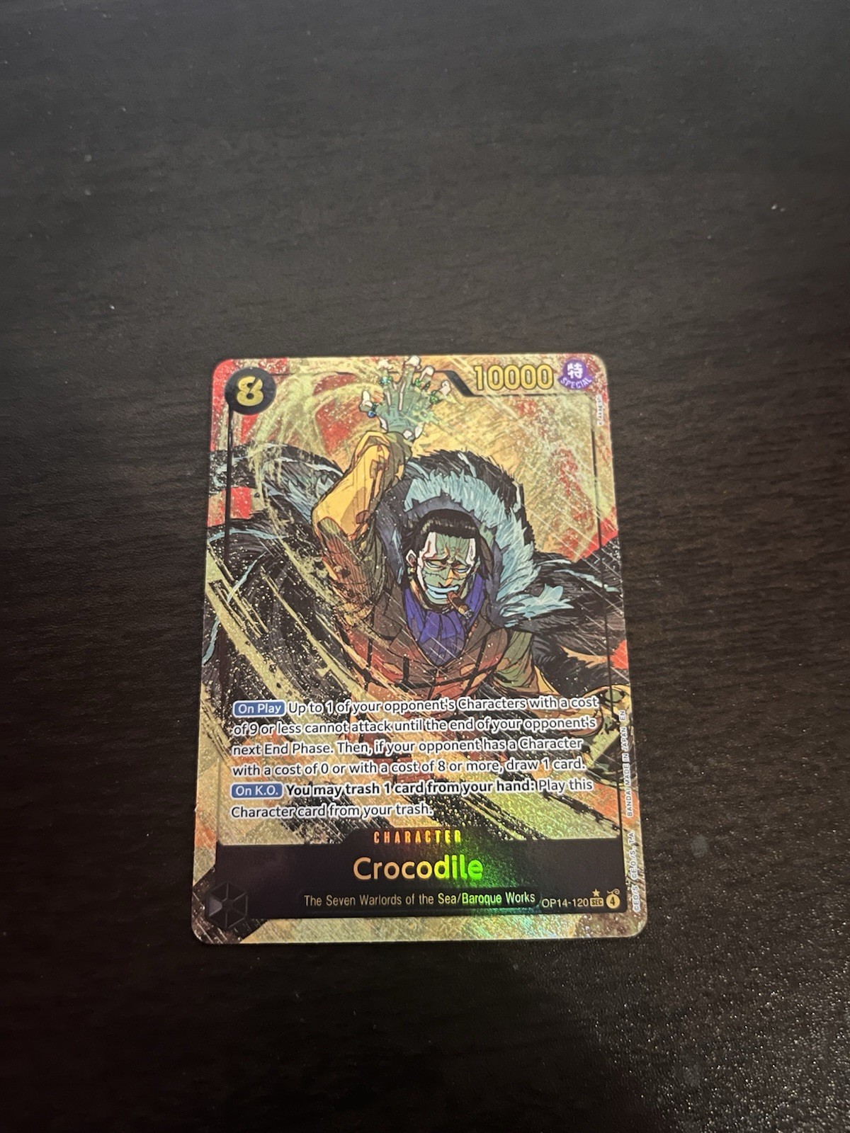 Crocodile OP14-120 SEC Alt Art The Azure Sea’s Seven One Piece Card Game Eng NM
