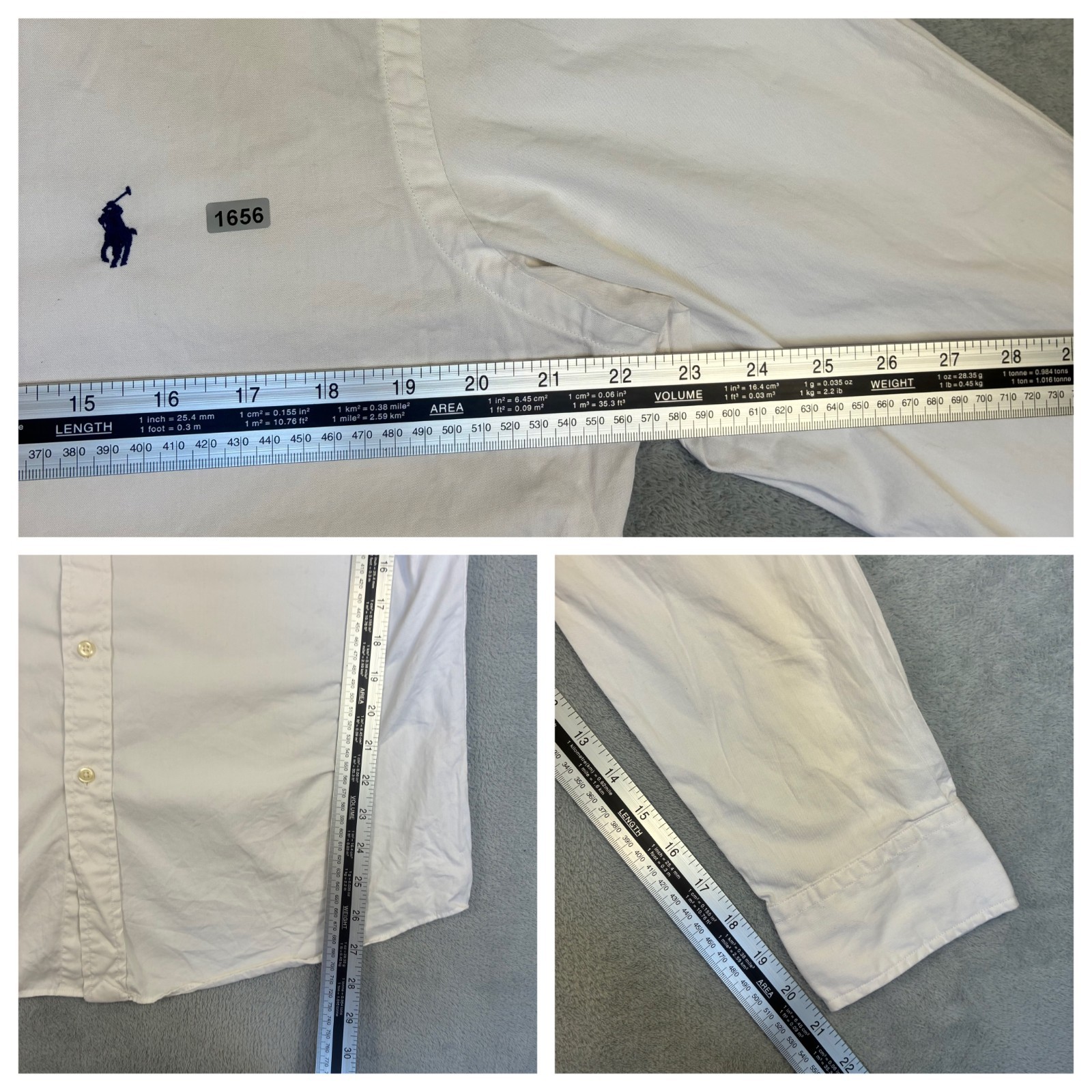 VTG Polo Ralph Lauren White Feather Weight Twill Size Large Button Down Shirt image 5