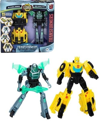 Hasbro - Transformers - EarthSpark Cyber-Combiner Bumblebee und Mo Malto Acht...