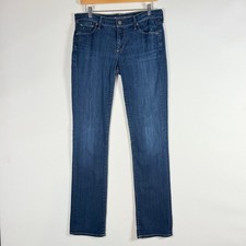 Citizens of Humanity Ava Women 30 Dark Wash Straight Leg Jeans Distressed Worn