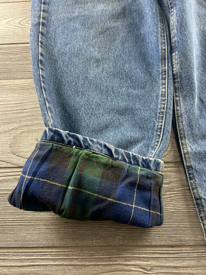 Jeans Cabelas Para Hombre 33x32 Franela Forrada Azul Denim Aire Libre Trabajo Senderismo Foto 2 de 4