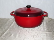 Bräter Vintage Pyrex ! Bräter En Émail Rouge En Fonte