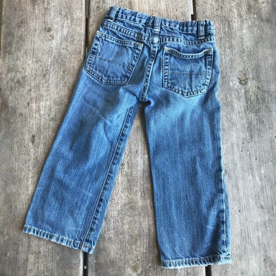 Джинсы Crewcuts для мальчиков размер 2 синие с 5 карманами регулируемая талия - Изображение 2 из 4
