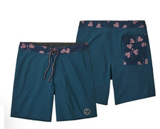 Patagonia Sz 44 Hydropeak 18" Men's Boardshorts Swim Surf Tidepool Blue