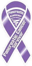 Pancreatic Cancer Awareness Ribbon Vinyl Decal Sticker Choose Size Fine A Cure