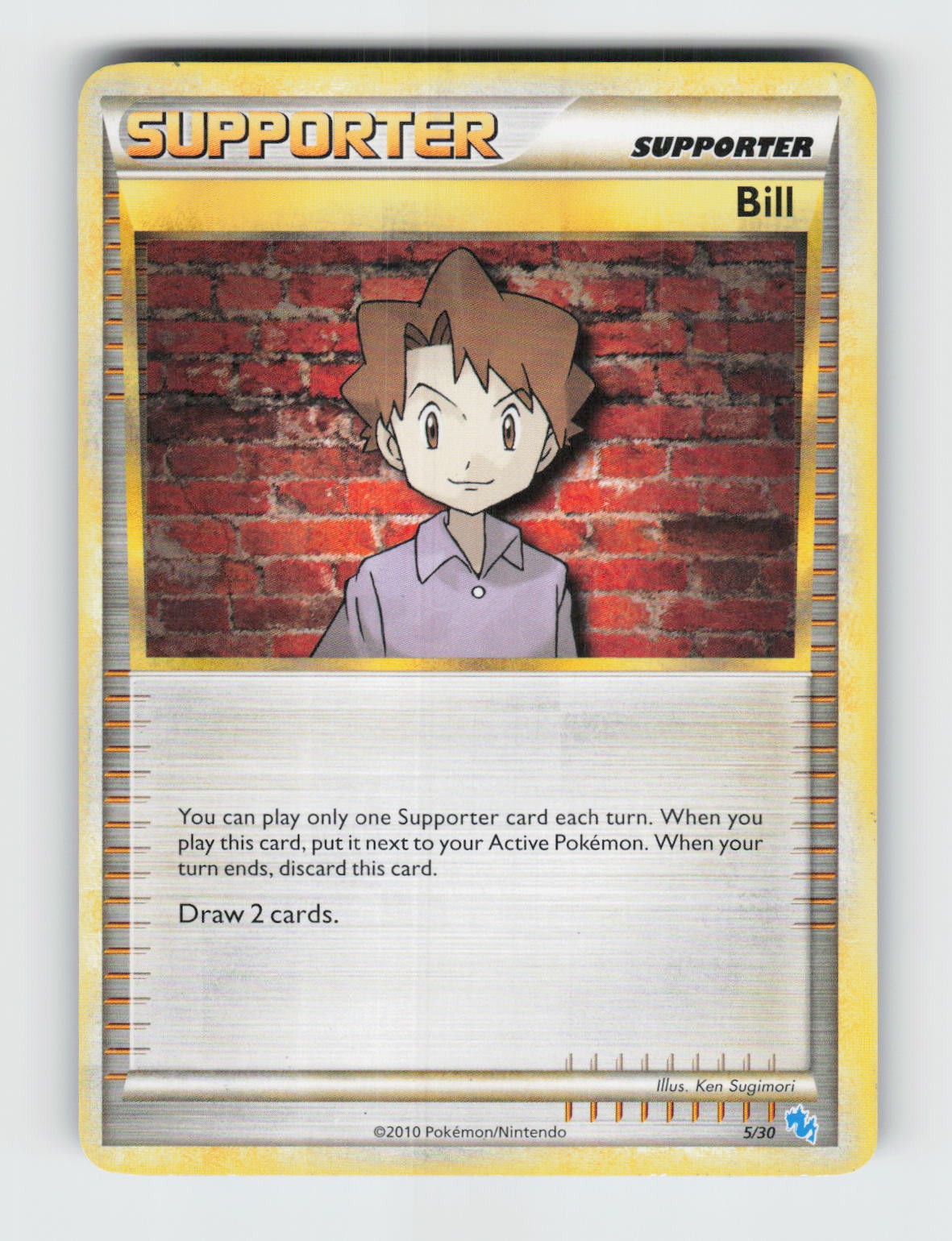 Bill (#5) 5/30 - Pokemon - HGSS Trainer Kit: Gyarados & Raichu - Common - MP