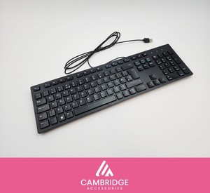 Tastatur für PC kabelgebunden UK QWERTY USB schwarz leise Grade A