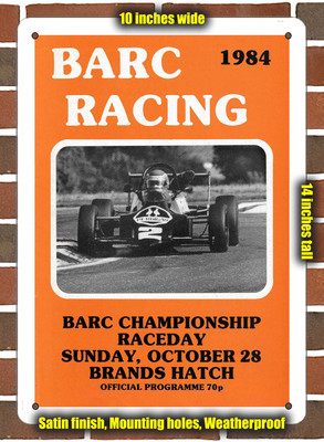 Metal Sign - 1984 Brands Hatch Circuit Racing Program - 10x14 inches