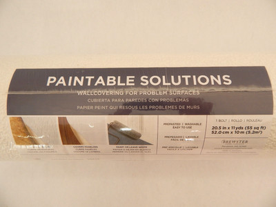 Brewster Paintable Solutions 1 Bolt 20.5 x 11 Yards Prepasted Washable White