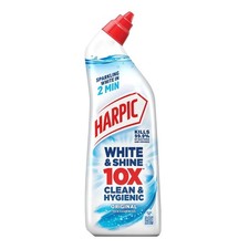3 x Harpic 10x White & Shine Toilet Bleach Gel,Scent, 750 ml, Kills 99% Bacteria 5.33 per litre