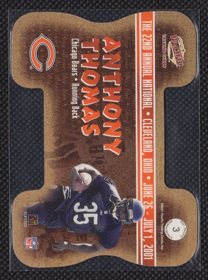 2001 Pacific Brown Royale Errict Rhett/Anthony Thomas Cleveland Browns/Chicago - Image 2 of 2