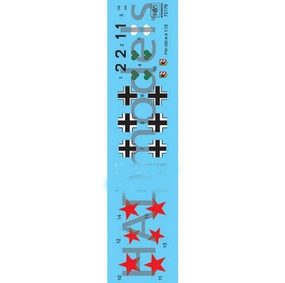 Had Models 72179 1/72 Decal For Fw-190 A-4 Accessories Kit