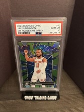 2024 Donruss Optic Jalen Brunson My House lime Green PSA 10 NY Knicks /199