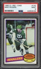 1980 O-Pee-Chee Mike Rogers #143 PSA 9 Mint Hartford Whalers