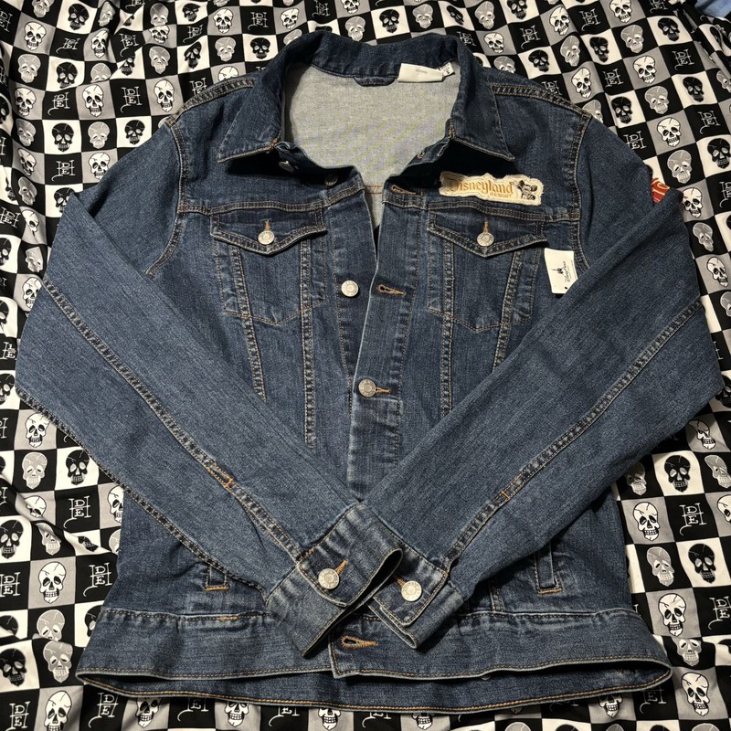 Disney PARKS OFFICIAL Disneyland Denim Jean Jacket with Patches