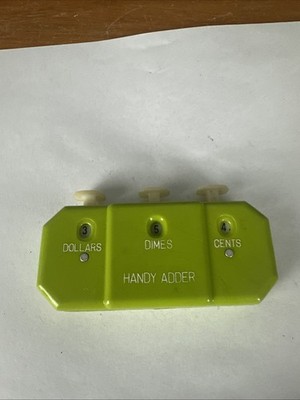 Vintage Handy Adder Money Counting Machine Avocado Green Retro