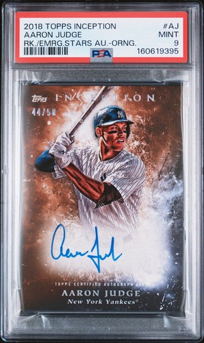 Aaron Judge /50 Rookies & Emerging Stars 2018 Topps Inception MINT PSA 9 POP 1