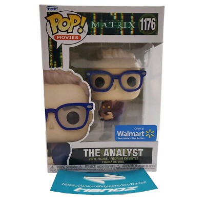 Funko POP! Movies! The Matrix The Analyst (With Cat) #1176 Walmart Exclusive 