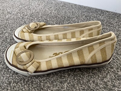 Rocket Dog Pumps Size Gold Stripes UK