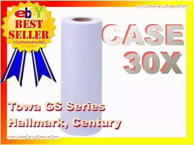 AVERY DENNISON White Labels to fit Towa GS Series, Hallmark, Century 30 Sleeve = 240 Rolls