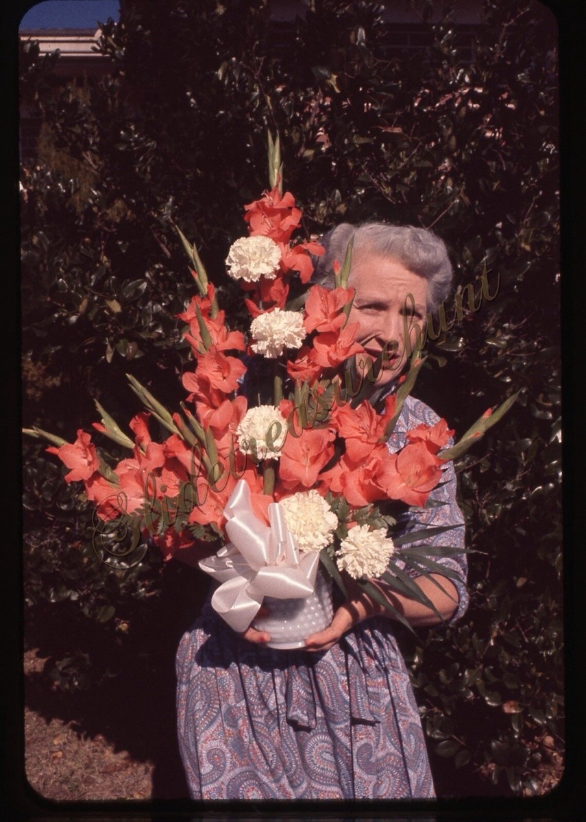 Woman Flower Bouquet 35mm Slide 1960s | eBay