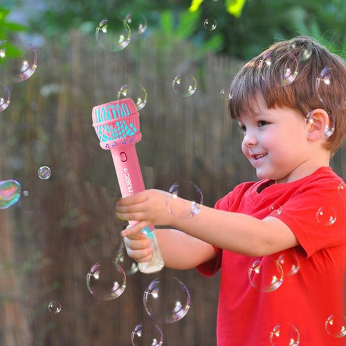 Automatic Bubble Wand Outdoor Party Favor Toy with Light and Solutions for Kids - Picture 8 of 12