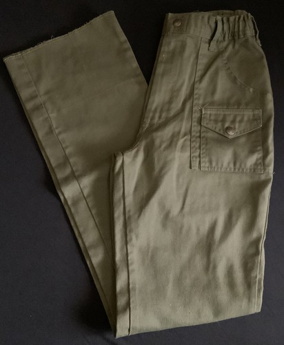 Vintage Boy Scouts Of America Pants Youth Size 14 Green Waist 27" BSA Scouting - Picture 2 of 6
