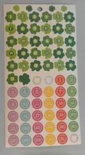 Happy Planner 1 - 31 2 Sets Shamrocks Circles stickers MAMBI 262047