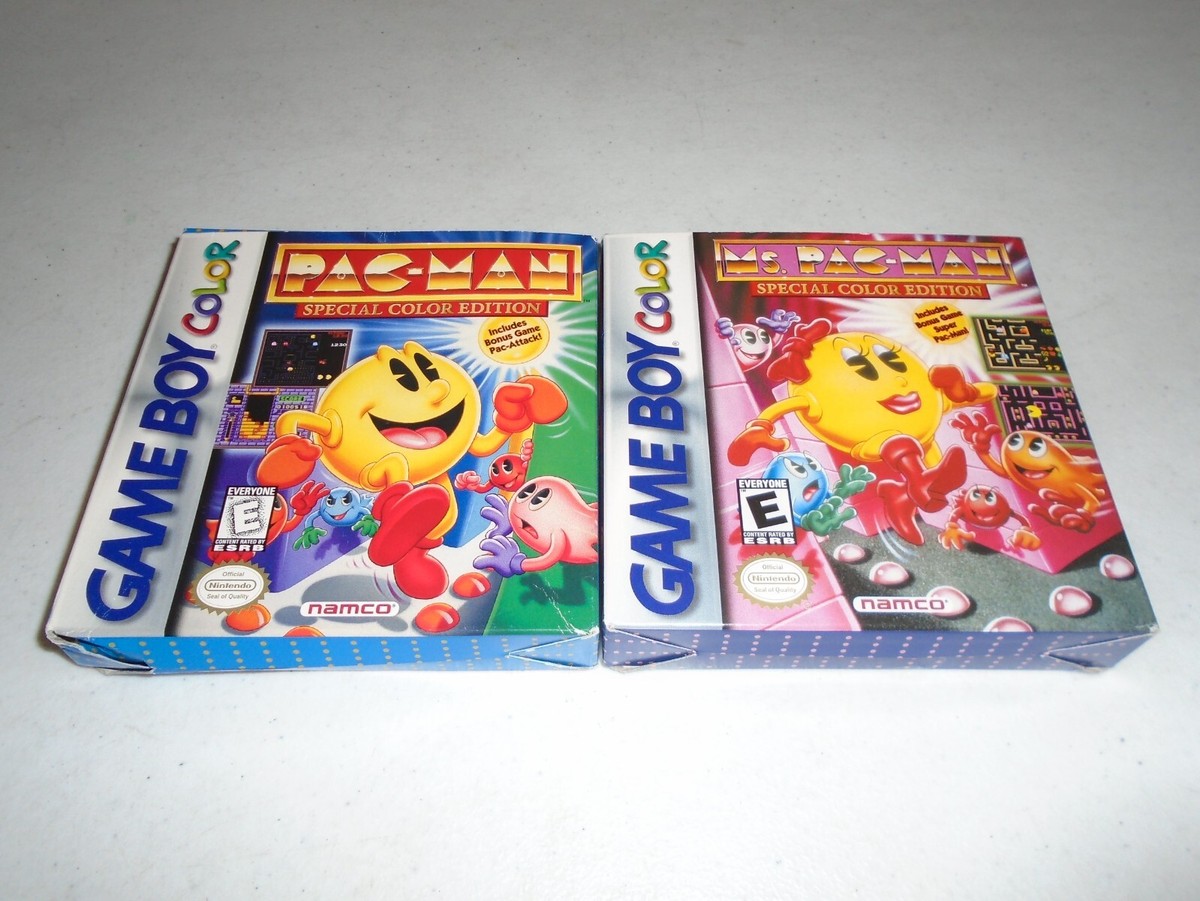 Pac-Man & Ms. Pac-Man Special Color Edition Complete Nintendo Game