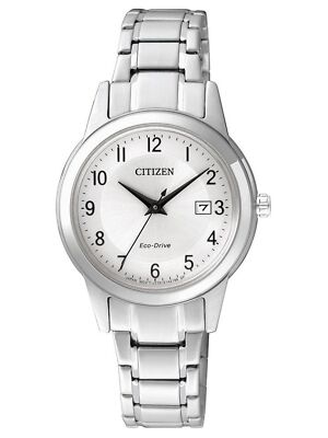 Citizen DAU SPORT Eco-Drive Uhr Damenuhr Edelstahl Datum Silber FE1081-59B