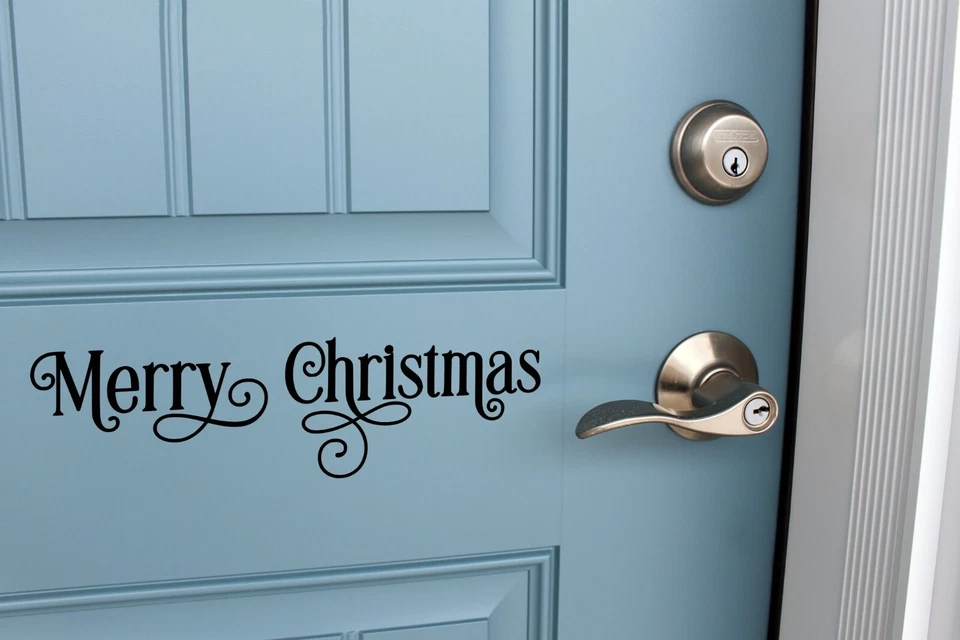 Calcomanía Vinilo Feliz Navidad V4 | Felices Fiestas Rizado | Pegatina Troquelada Foto 2 de 4